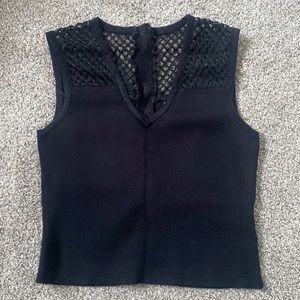 Rachel Roy black v neck knit top